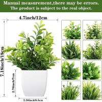 1Pcs Plantas Artificiales Verdes En Maceta Para Decoración Interior De Habitaciones Dormitorios Y Salones Decoración De Mesas Y Jardines Decoración De Boda Y Exterior - details 4
