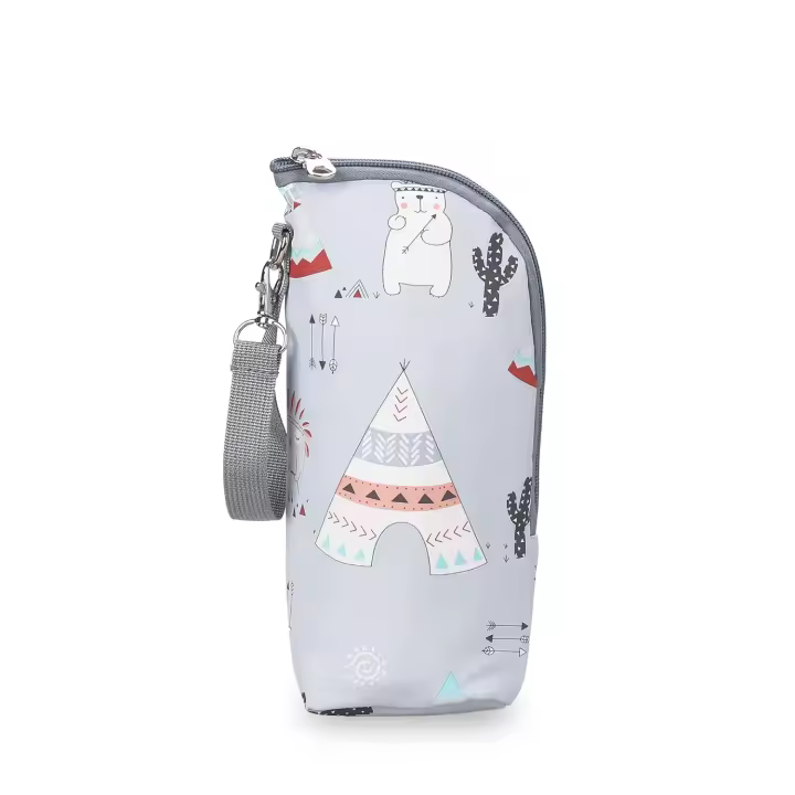 Bolsa Portátil Para Botella De Alimentos Para Bebés Aislamiento Térmico Calentador De Botellas De Alimentación Para Mami Bolsa Colgante Para Carrito De Compras - 1