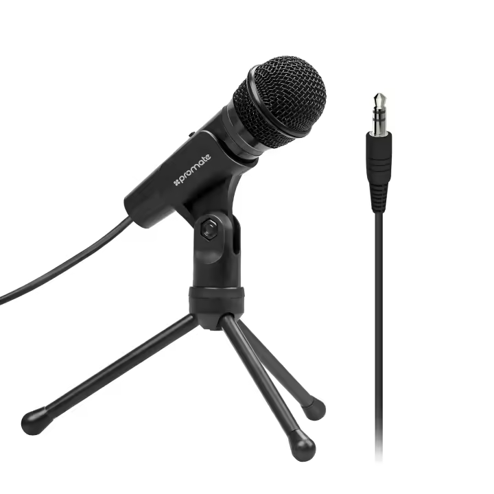 Promate Tweeter-9 Micrófono de condensador Estéreo conector AUX 3,5 mm para PC - 1