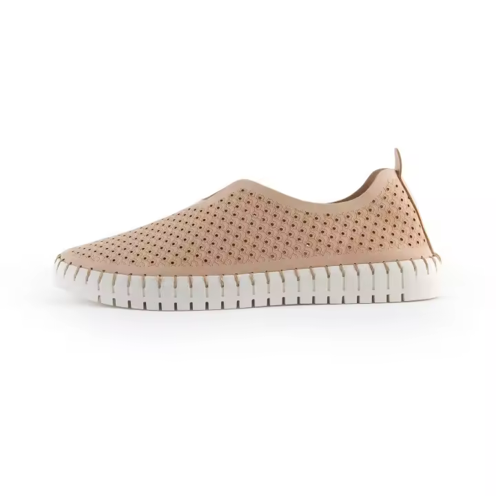 ANDY-Z  AZ2313 Beige  Zapatilla mujer, Diseño hueco en la parte superior，Calzado cómodo y versátil -Moda casual - 1