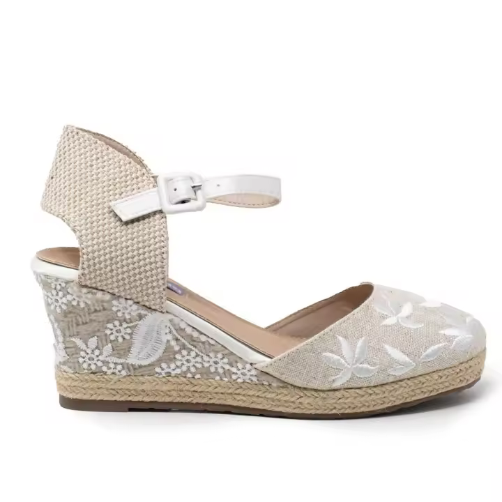 KTEY 523 MARINA Sandalias plataforma mujer 28648 23V VALENCIANA MARGARITAS BLANCO - 1