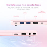 Portátil VANWIN N150 de 15,6 "con Volquete IPS de 1920x1080, Intel N150 de 3,4 GHz, 12 GB de RAM, SSD de 512 GB, Windows 11 Pro, WiFi 6, Bluetooth 5,2, 2 Puertos USB 3,0, 1 Puerto USB 2,0, 1 HDMI, TF * 1, 1 Puerto Type C, teclado en Español - details 3