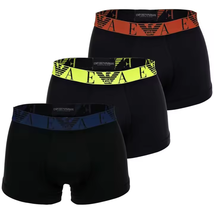 Pantalon Corto Emporio Armani 3 Pack Trunk para hombre en color negro - 1