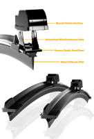 LimpiaParabrisas Delantero IZQUIERDA Láminas De Limpieza Para Peugeot 407 407 SW 2004-2010 Prensa De Lluvia De Alta Calidad Material De Goma Natural Tamaño 28+28 - details 4