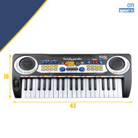 MeMe Music - Teclado electrónico con micrófono,  37 teclas, medidas de 43x16 cm, aprende a tocar el piano, teclado musical para niños, instrumentos musicales infantiles, teclados infantiles, piano iniciación niños, juguetes educativos 3 años - details 5
