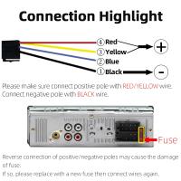 Receptor De Radio De Coche Hippcron 1 Din Bluetooth Estéreo Llamadas Hands-Free MP3 Con AUX/USB/TF In-Dash Kit De Instalación - details 8