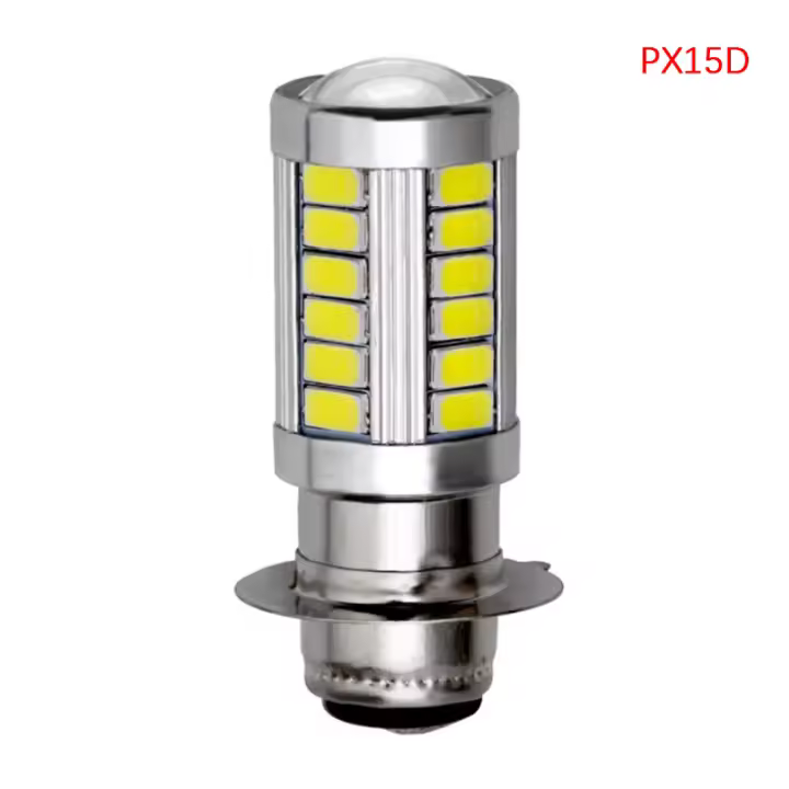 1PC PX15D BA20D Lámpara De Niebla LED Para Motocicleta Faros Automáticos 33 SMD Luz Motriz Farol De Cabeza - 1