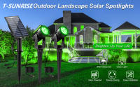 Lámpara Solar LED Verde Super Brillante Para Exterior Impermeable IP65 Luz De Jardín Solar Con Sensor De Movimiento Control Remoto Incluido - details 0