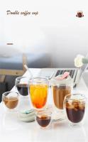 Taza De Café Expreso Doble Aislamiento En Vidrio Transparente Tamaño Variado Para Cerveza Té Leche Whiskey Bebida Ecológica Hecha a Mano - details 0
