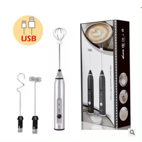 Batidor Eléctrico Portátil Para Leche Y Huevos USB Recargable Mezclador De Mano Para Café Crema Y Batidos Accesorio De Cocina - 1