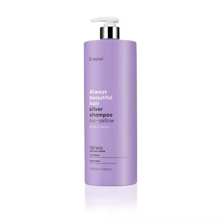 ERAYBA SILVER NO-YELLOW SHAMPOO 1000ML. ABH/ ALWAYS BEAUTIFUL HAIR - 1