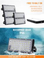 Lámpara De Inundación LED 50W RGB IP66 Impermeable Para Jardín Con Reflectores De Color Rojo Verde Azul Luz De Exterior AC220V - details 4