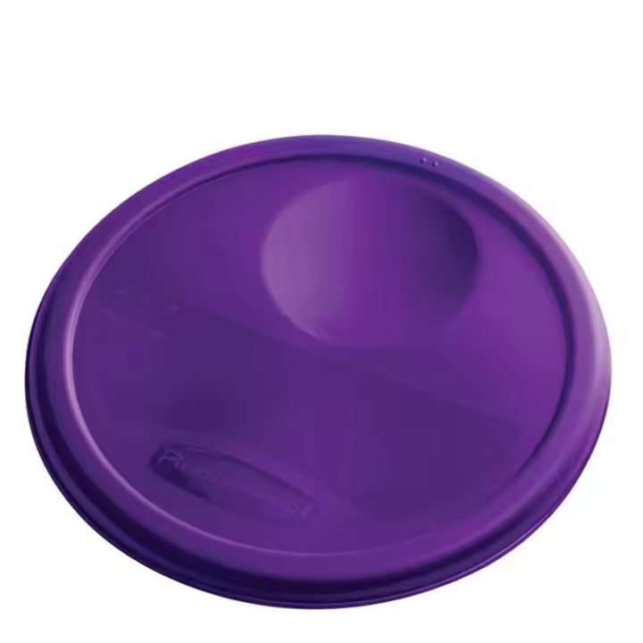 Cubo de Basura Rubbermaid Tapa Redonda Morada 7,5 L - Resistente y Fácil de Limpiar - 1