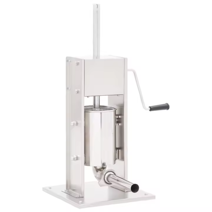vidaXL Embutidora manual de acero inoxidable plateado 3 L - 1