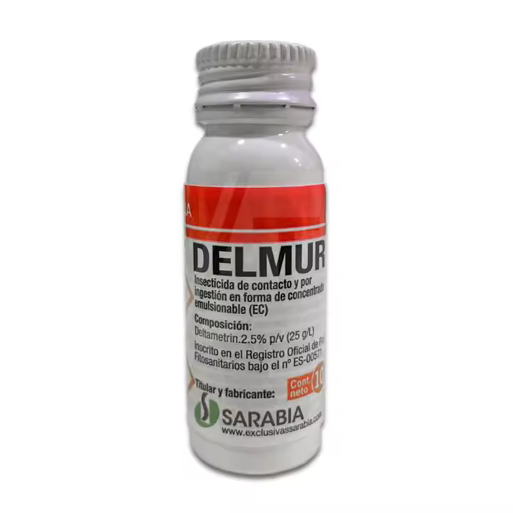 Insecticida DELMUR contra Pulgón, Orugas y otros Insectos MUY EFICAZ | Deltametrina 2,5% | Envase 10 ml para 15 litros de agua | Muy eficaz en Pulgones y Orugas de tus plantas | Sipcam Jardín - 1