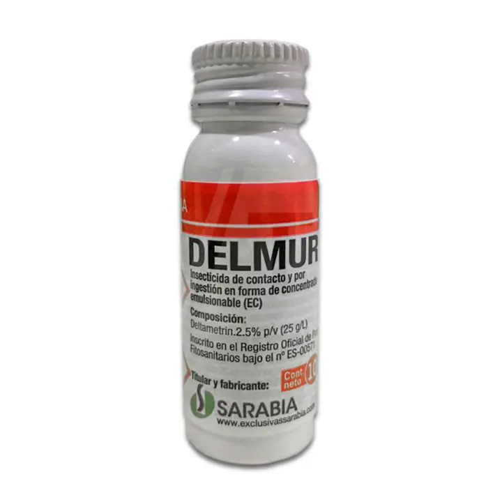 Insecticida DELMUR contra Pulgón, Orugas y otros Insectos MUY EFICAZ | Deltametrina 2,5% | Envase 10 ml para 15 litros de agua | Muy eficaz en Pulgones y Orugas de tus plantas | Sipcam Jardín - 1
