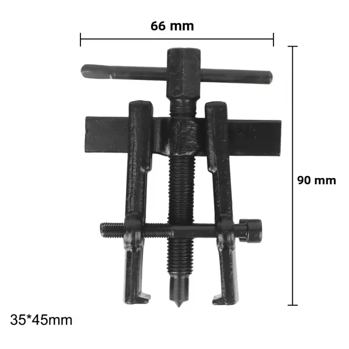 Extraedor De Arranque Negro Forjado Con Dos Mandíbulas Herramientas De Desmontaje Y Reparación Para Bolas De Rodamiento Y Arranque De Coche - 1