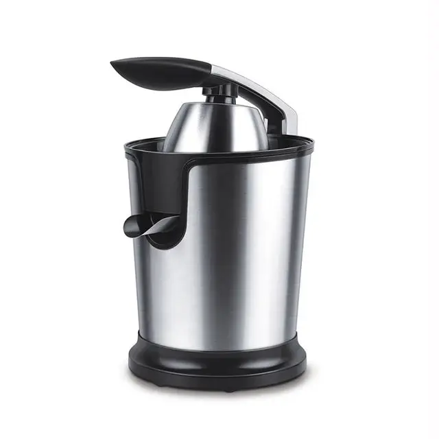 Exprimidor de Naranja Electrico 350W, Exprimidor de Zumo con Mango para Presionar, Exprimidor de Limon con Palanca Easy Press, Exprimidor de Citricos Con Brazo de Prensar, Cuerpo Acero con Deposito de 400ml - 1