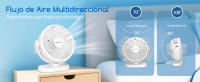 Aigostar Ventilador Silencioso Ventilador de Mesa 3 Velocidades, 5 Aspas, Con luz nocturna. Oscilación Multidireccional, Recargable por USB,  para Dormitorio Salón Cocina Oficina Camper. Notus - details 5
