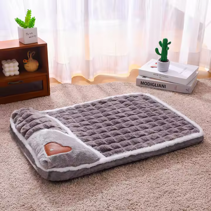 Camas para perros de tamaño mediano, lavables, impermeables, cálidas, hermosos sofás para gatos, camas para cachorros, divertidas alfombras de peluche para mascotas - 1