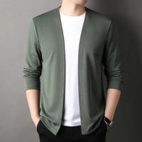 Nueva Cardigan De Larga Manga Para Hombres Color Sólido Casual Cómoda Y Moda Para Primavera Y Otoño Material Poliéster - details 12