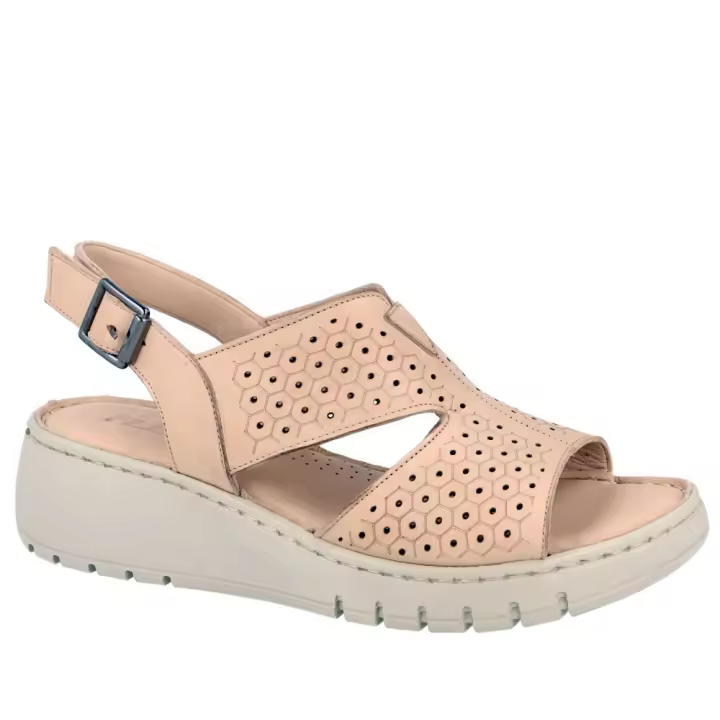 Flexpies Sandalia Cuña Confort Mujer Beige - 1