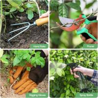 Juego de herramientas de jardinería de 9 piezas, juego de jardinería para adultos de Maple inoxidable, Kit de jardinería, Bolsa de jardinería, Tijeras de Podar, Pala de jardinería, Guantes, espátula y rake de mano, etc. - details 4