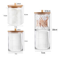 Organizador De Algodón Para Maquillaje Caja De Almacenamiento Para Cosméticos Joyería Desmaquillador Con Tapa De Bambú - details 14
