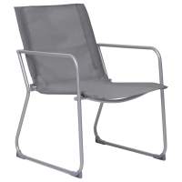vidaXL Juego de muebles de jardín 4 piezas tela y acero gris - details 4