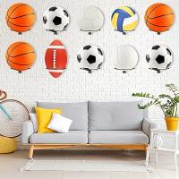 Soporte De Deportes Para Pelotas Metálico Pared Montado Soporte Duradero Para Baloncesto Fútbol Voleibol En Venta Por Unidad O Paquete De 2 - details 2