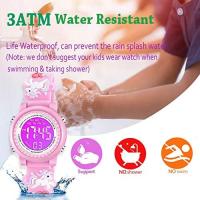 Reloj digital de muñeca con 7Luces de color waterproof de Diseños animados 3D para niños Pequeños con Alarma - details 2