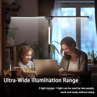 Lámpara De Escritorio LED Bicolor 360° 24W Con Control Remoto Protección Ocular 4 Temperaturas De Color Y 5 Niveles De Brillo Para Lectura - details 7