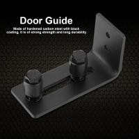 Guía de piso ajustable inferior para puerta de granero multifuncional, negra, 120 * 65 * 50 mm, riel de piso para puerta de granero, para riel guía de puerta de granero con rodillos guía - details 0