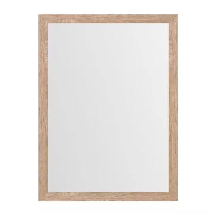 Lola Home Espejo de pared natural de madera MDF de 56x76 cm - 1