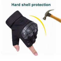 Guantes Tácticos De Medio Dedo Para Motocicleta Paintball Airsoft Caza Y Senderismo Con Codos Duros Adecuados Para Combate Al Aire Libre - details 3