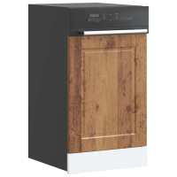 vidaXL Panel lavavajillas Porto madera contrachapada roble artesanal en color Roble artisan/Blanco brillante/Blanco y más - details 8