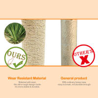 Rascador Gato Árbol para Gatos con Diseño de Flor Centro de Actividades Compacto con Ratón Colgante y Poste Rascador de Sisal - details 3