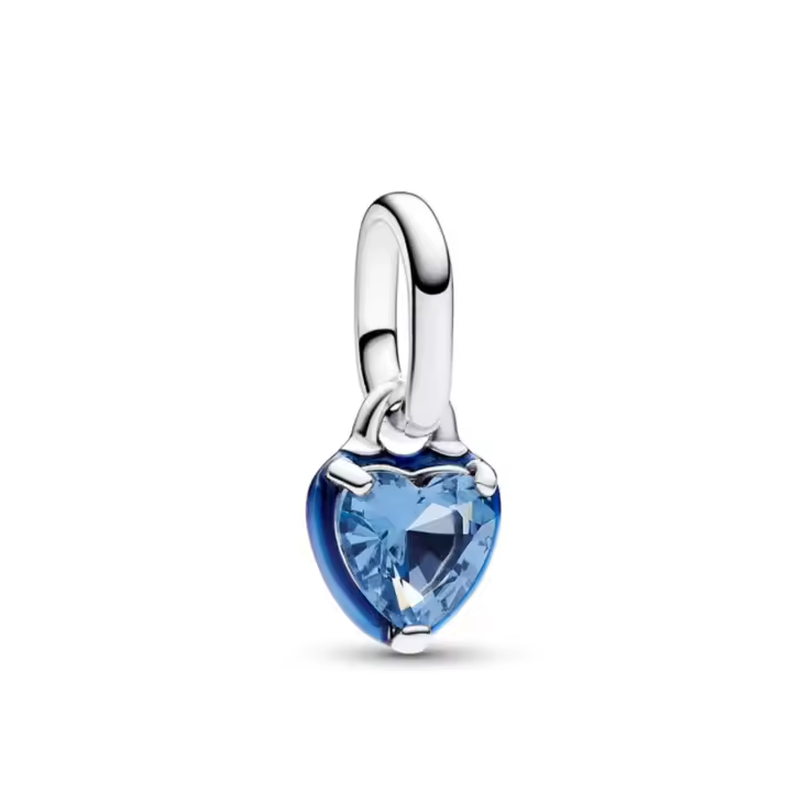 PANDORA ME Mini colgante con forma de corazón de chakra azul de la serie, con cuentas, regalo de cumpleaños, 793042C02, talla única - 1
