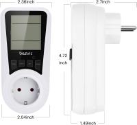 Medidor de Consumo de Energía de 3680 W, Medidor de Costo de Energía Con 7 Modos de monitor, Medidor de Energía con advertencia de sobrecarga, medidor de Electricidad para Apartamento (sin Luz de Fondo) - details 3