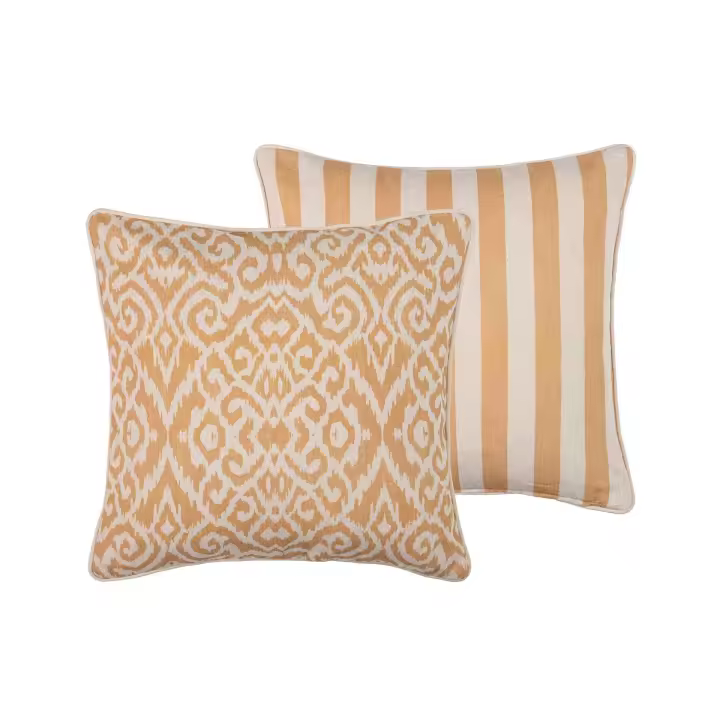 Cojin Lino Cachemir Amarillo 45x13x45 Cm - 1
