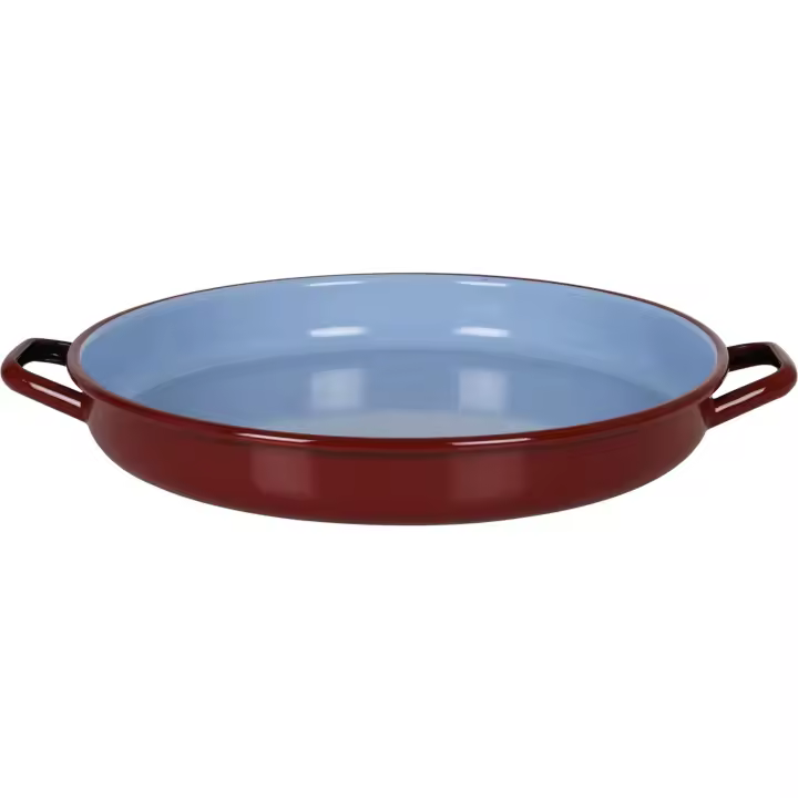 LA ESTRELLA - FUENTE ACERO ESMALTADO 36cm 4.8L COLOR TEJA - Fuente de Acero Esmaltado Duradera y Resistente - Fuente de Acero Esmaltado Antiadherente para Cocina Eficiente - Fuente de Acero Esmaltado Fácil de Limpiar - Fuente Perfecta para Cocinar - 1
