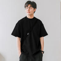 Camiseta De Cuello Redondo Para Hombre Small Neck T-shirts 350gsm Algodón Color Sólido Casual Verano Otoño Manga Corta Cuidado Fácil - details 10