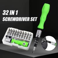 AIRAJ Set De Destornilladores De Precisión 32 En 1 Multiusos Para Móviles Y Laptops Kit De Mantenimiento Con Bits Magnéticos Mini - details 0
