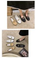 Zapatos De Mujer Otoño Primavera Nuevos Con Cadena Metálica Cuña Baja Punta Redonda Casual Zapatos De Mujer Loafer Para Madres - details 6