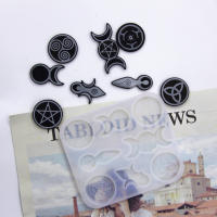 Molde De Silicona Para Pendentivo Totem De Diosa DIY Estrellas Sol Luna Cristal Epoxy Resina Duradero 11.5cm Por Silike Lufei - details 2