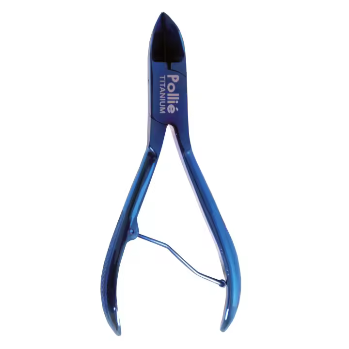 CORTA UÑAS MANICURA 10 CM. AZUL TITANIO (marca: Pollié) - 1