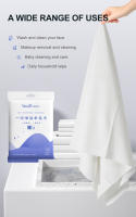 Juego De 2 Piezas De Toalla Desechable De Algodón Grueso Y Suave Para Viaje Y Hotel Toalla Absorbente Portátil Para Baño - details 7