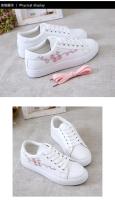 Zapatos Blancos Pequeños Para Mujer Primavera/Verano/Otoño Nuevos Patrón Bordado Coreano Casual Suela Baja Estudiante Zapatos Planos - details 12