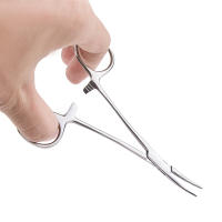 Aguja De Curvatura Multifuncional De Acero Inoxidable Tijeras De Mano Herramientas De Hemostasia Tamaño 12.5/16/18cm Para Pesca - details 4