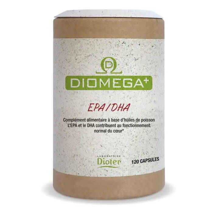 Labo Sante Silice DIOMEGA OMEGA EPA/DHA 120 CÁPSULAS para Equilibrar los ácidos Grasos Esenciales y Tener un Corazón Sano - 1